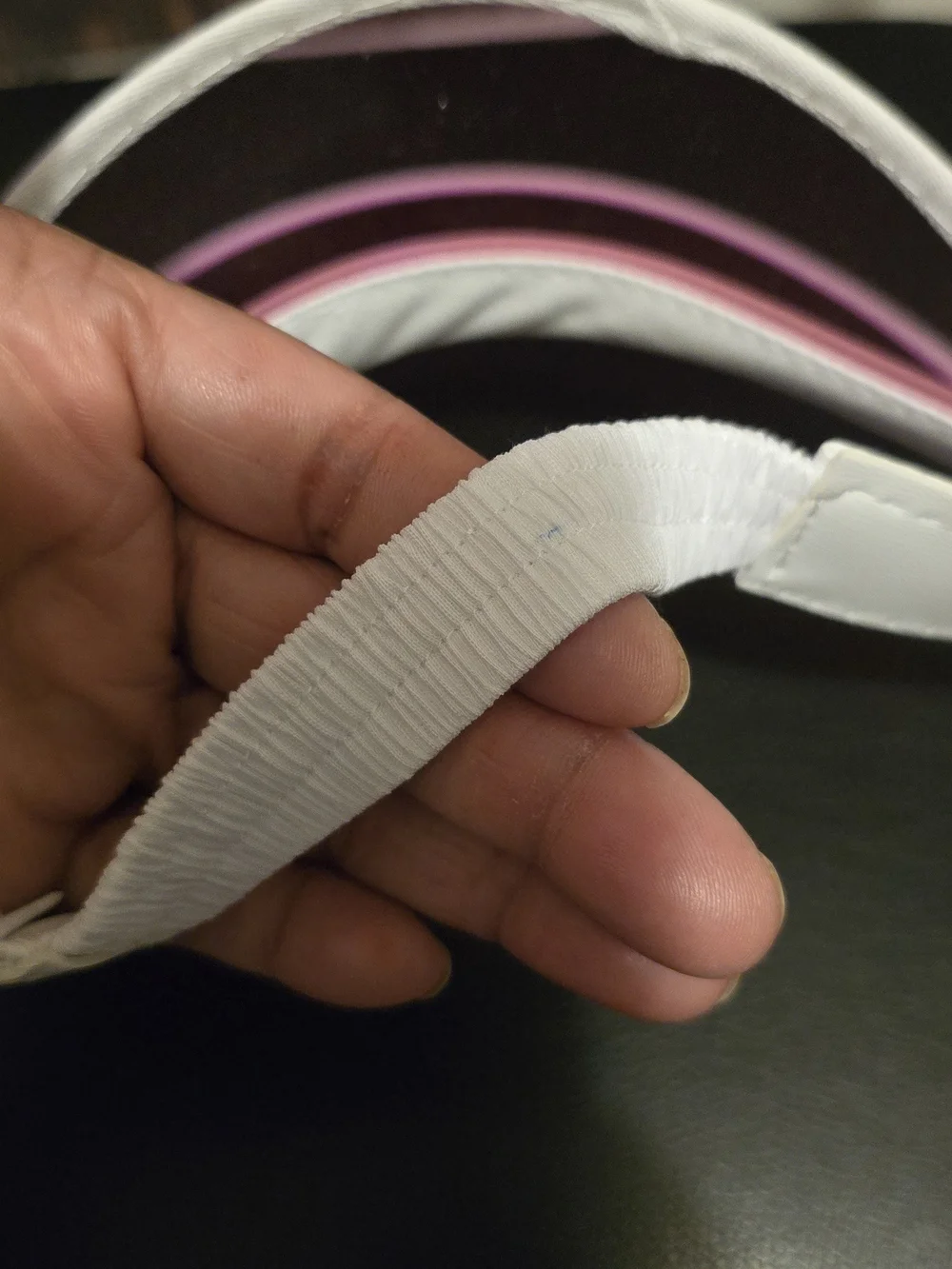 Urban Outfitters Pink Tinted Visor - White Trim